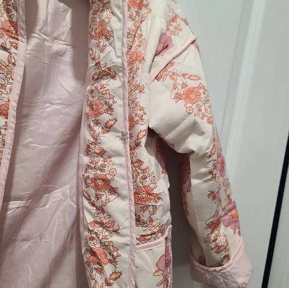 Floral Quilted Chore Barn Jacket Puffer - Picture 4 of 8